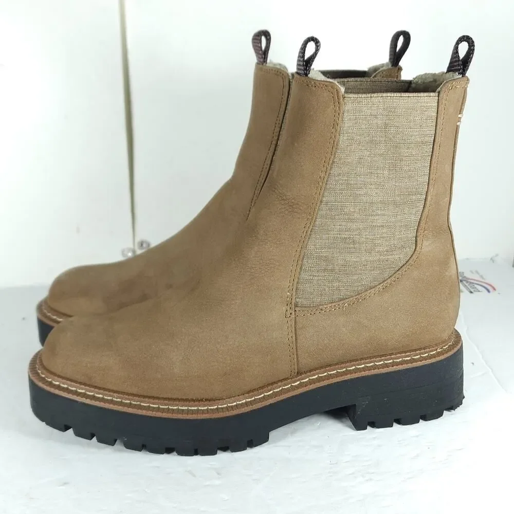 Sam Edelman Women's LAGUNA US9 Leather Tabaco Brown Lined Ankle Chelsea Boots